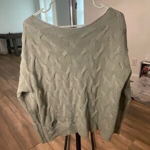 Simply Southern Off-Shoulder Cable Knit Sweater